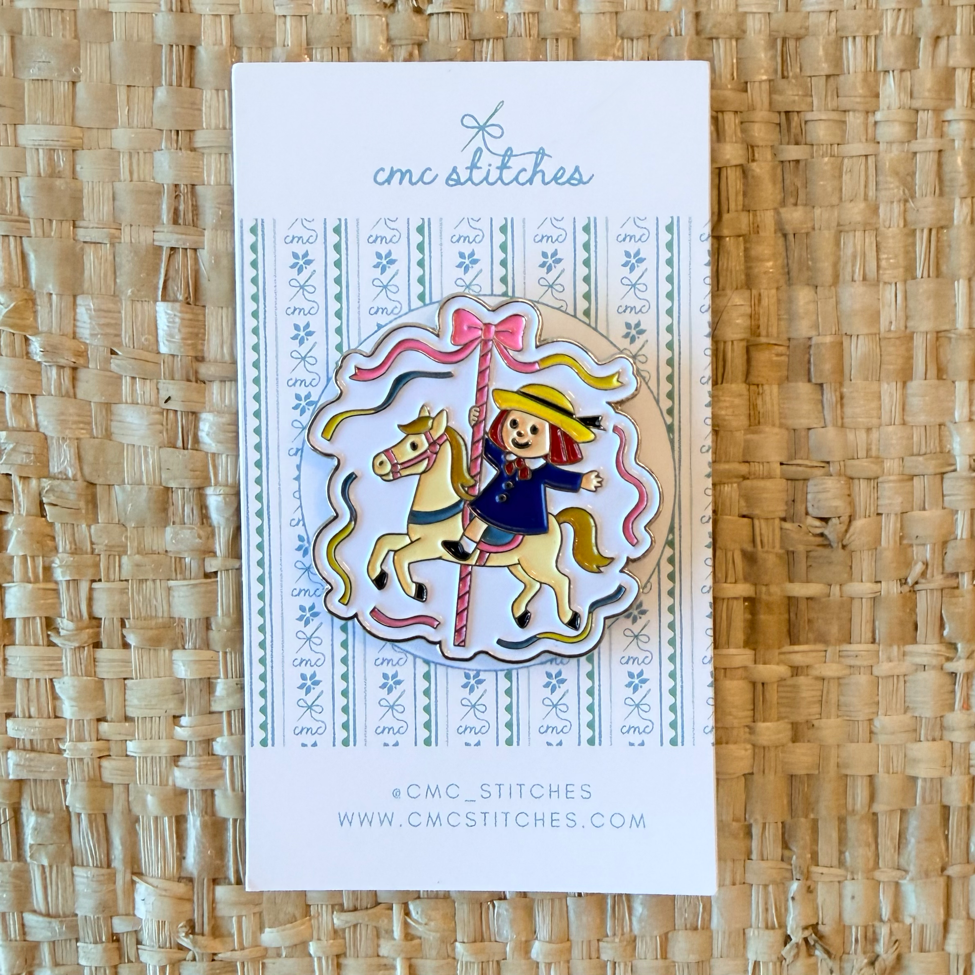 Madeline on Carousel Needleminder