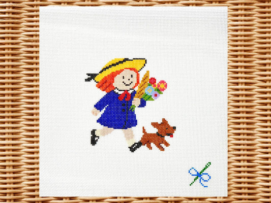Madeline Needlepoint Canvas – Hand-Painted (18 Mesh)