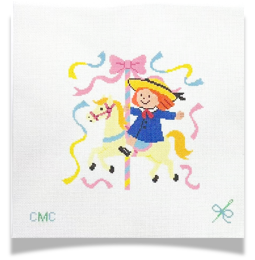 Madeline on Carousel Canvas (18 Mesh)