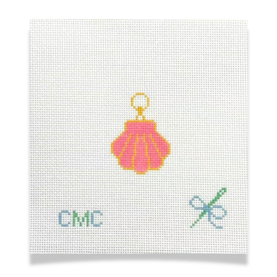 Scallop Shell Enamel Inspired Charm