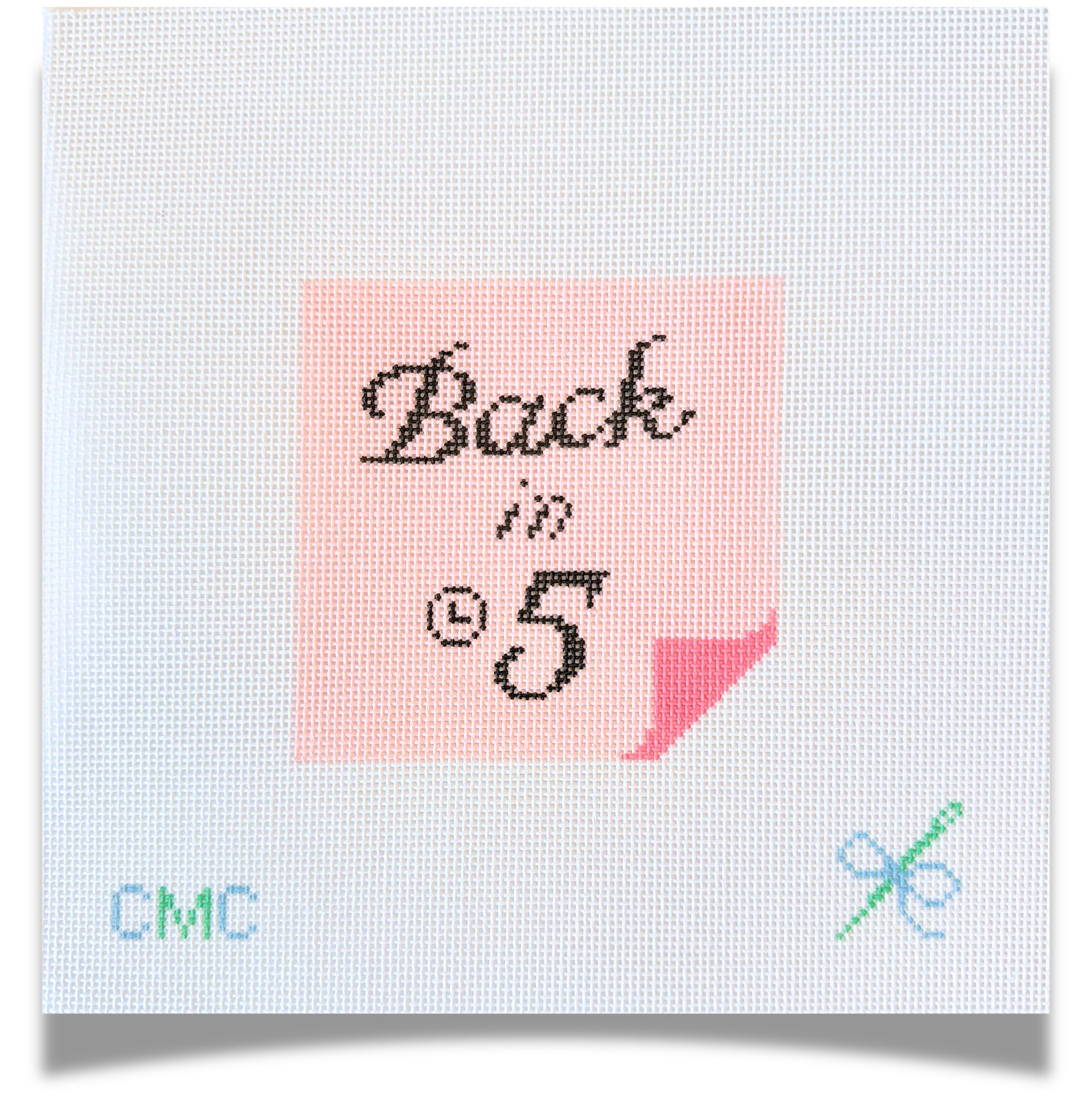 "Back in 5" Pink Post-It