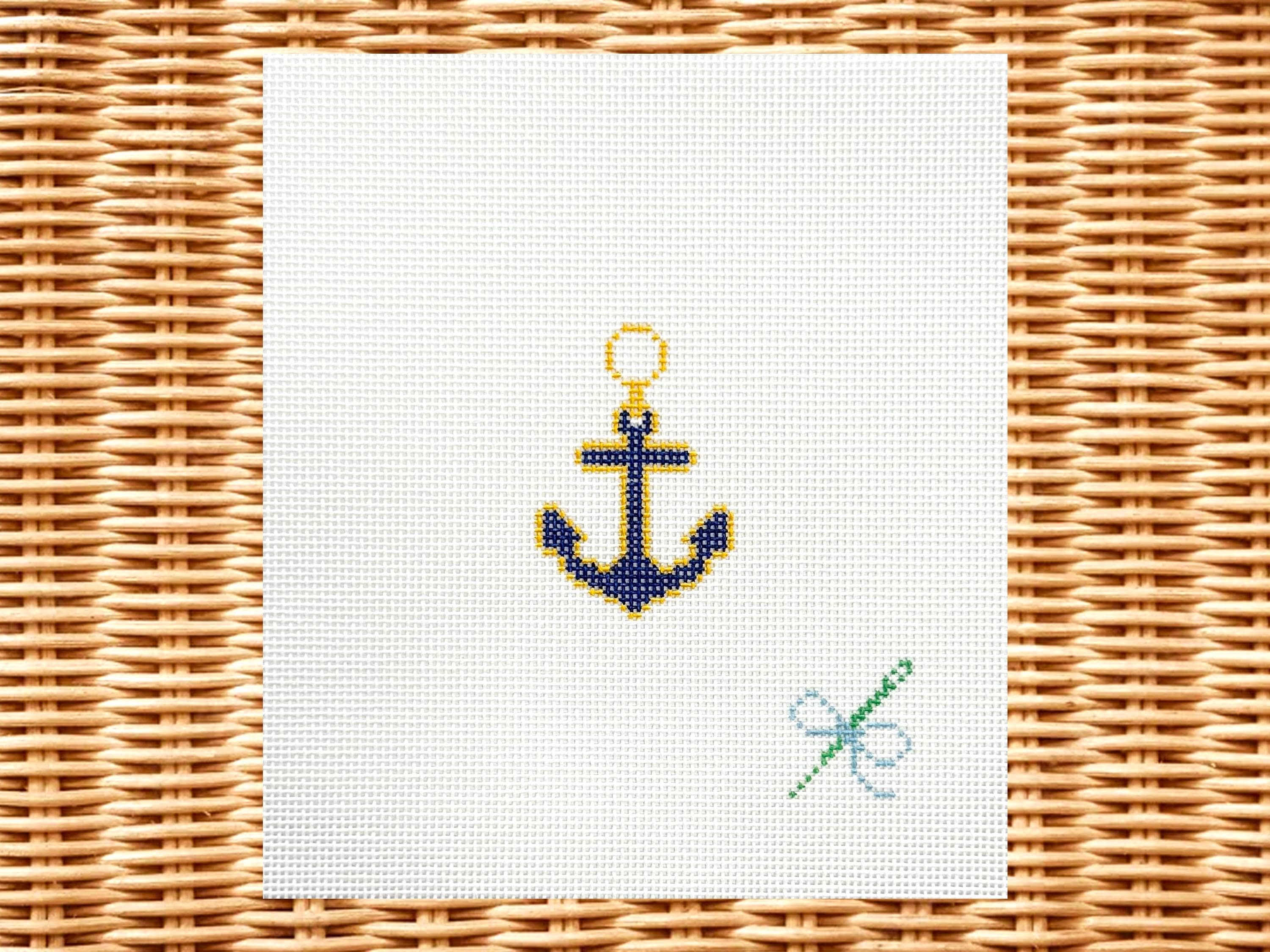 Anchor Charm Canvas (18 Mesh)